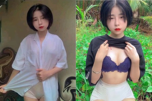 Em tóc ngắn khoe bộ ngực quyến rũ
